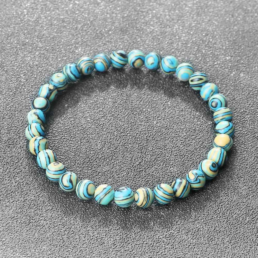 Athena - Blå Malachit Natursten Armband