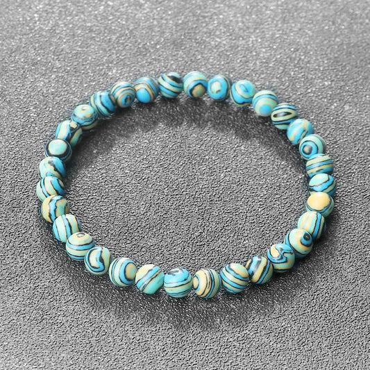 Athena - Blå Malachit Natursten Armband